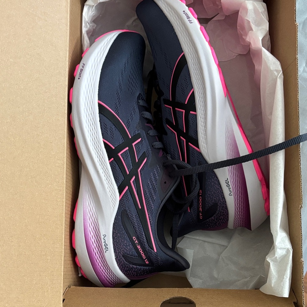 ASICS Women's gt 2000 v12 - Navy and Pink